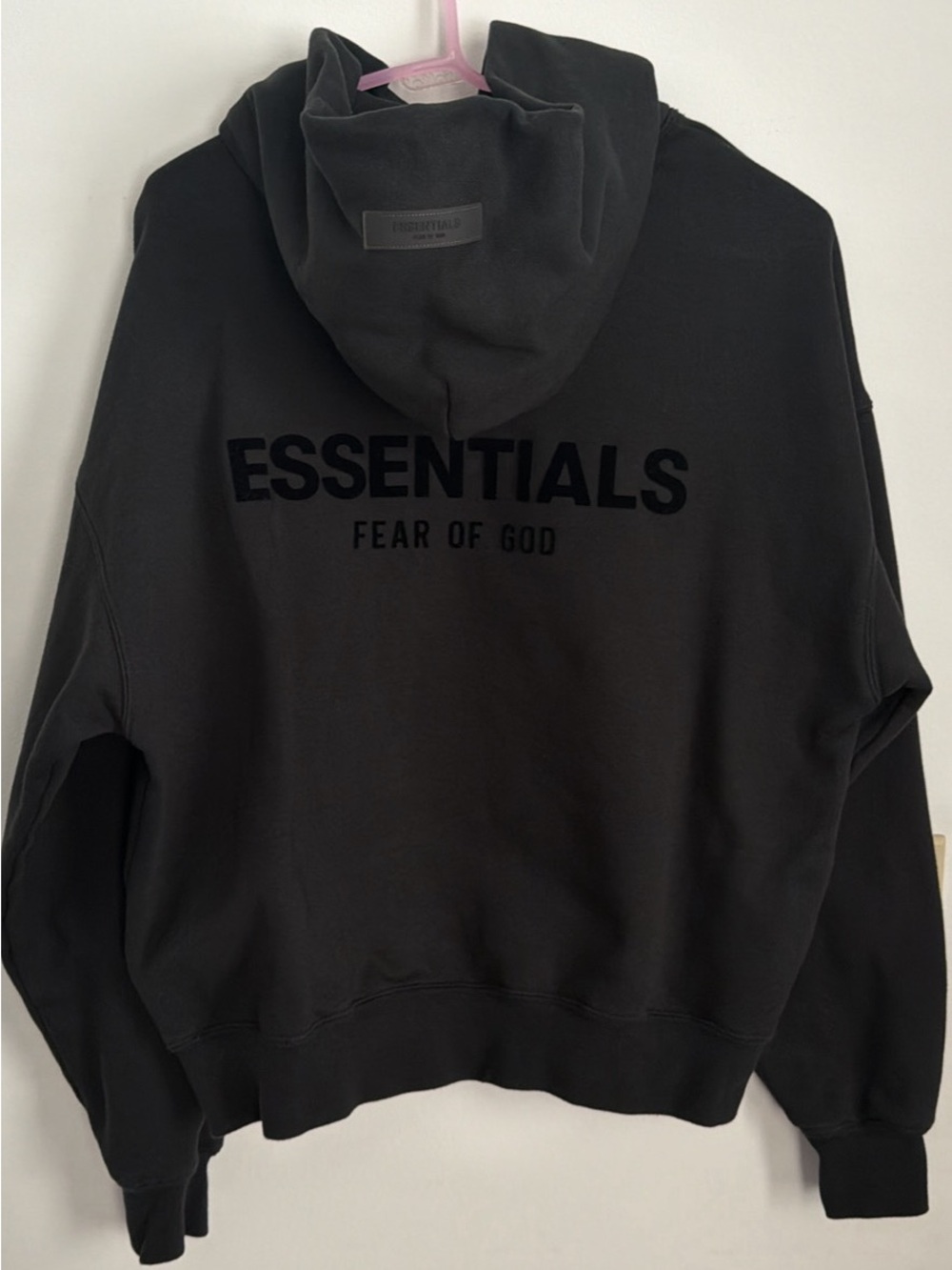 Essentials Fear of God black hoodie Stretch Limo